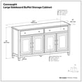 thumbnail image 5 of Simpli Home Connaught 67 inch Wide Solid Wood Traditional Large Sideboard Buffet Storage Cabinet in Black, 5 of 12