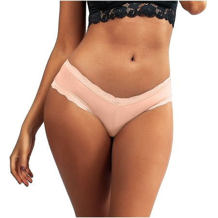 

CYMMPU Strechy Low Waist Lace Hipster Knickers for Women Ladies Underwear Comfort Soft G-String Thongs Lingerie Hollow Out Sexy