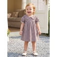 thumbnail image 4 of Loicainy Baby Toddler Girl Dress 6 12 18 24 Months 2T 3T 4T Short Sleeve Doll Collar Plaid Summer A-line Dresses Clothes, 4 of 9