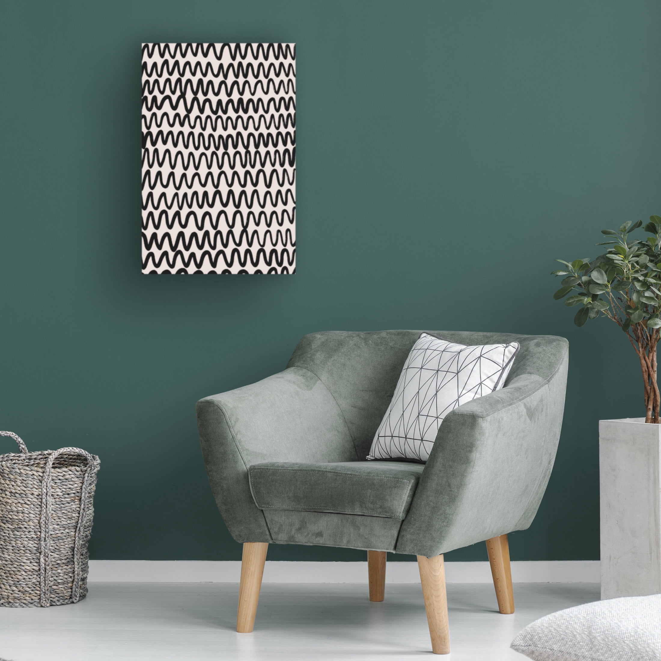 Canvas Wall Art - Treechild 'Marker Wavey Pattern' Wall Art for Living Room, Bedroom, or Office D?cor by Trademark Fine Art - 16 x 24 Inches