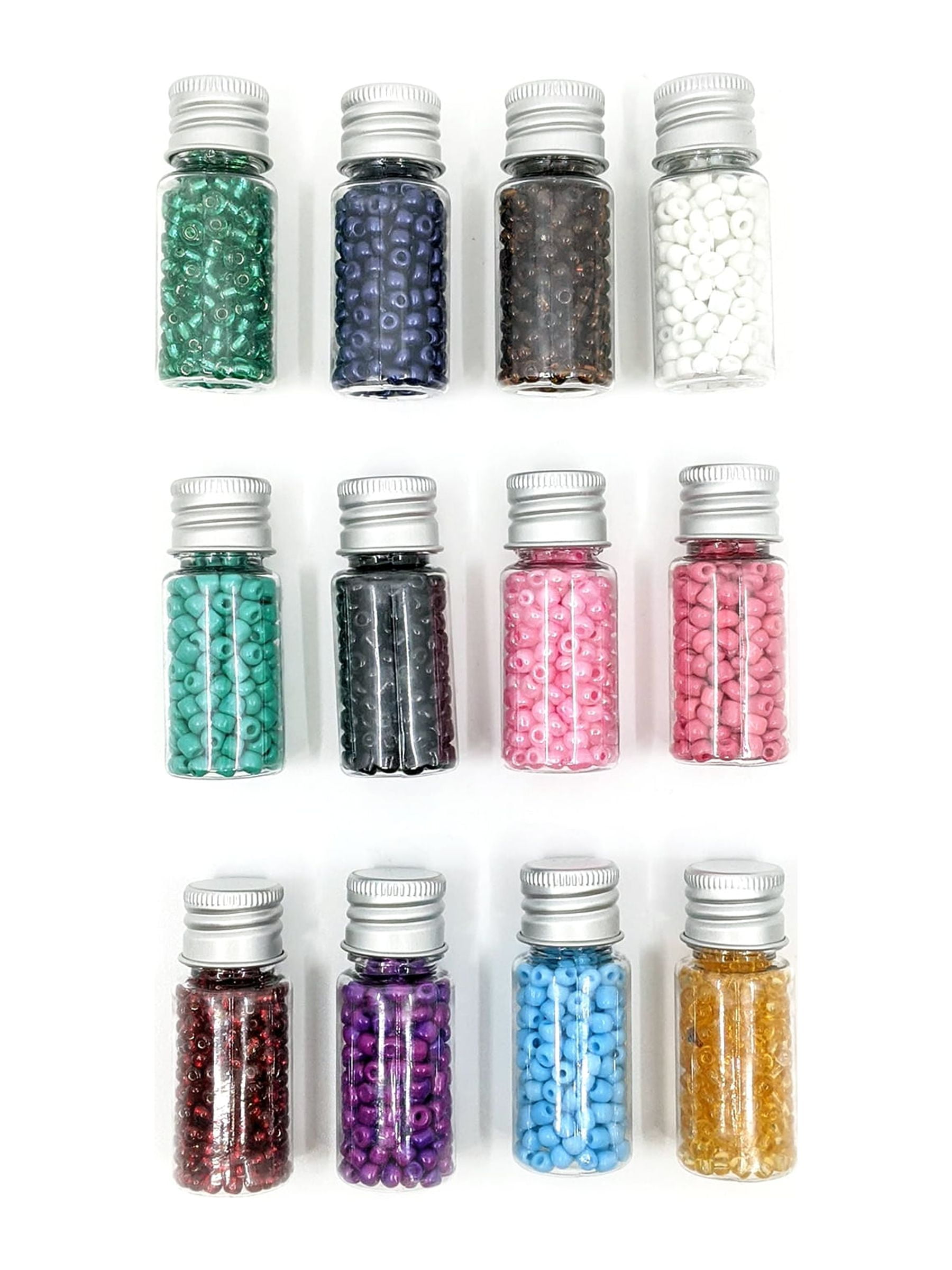 Bright Multi-Color Round Glass Seed Beads