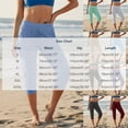 thumbnail image 4 of Ihhxva Women's Capri Pants 3/4 Length Cuffed Ankle Relaxed Fit Elastic Waist Yoga Pockets Stretchable Summer Jogger Leggings Gym Daily Wear S-2XL, 4 of 9