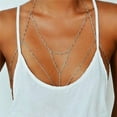 thumbnail image 5 of Jewelry VerPetridure Women Alloy Bead Body Chain Beach Bikini Harness Necklace Bralette Chain SL, 5 of 5