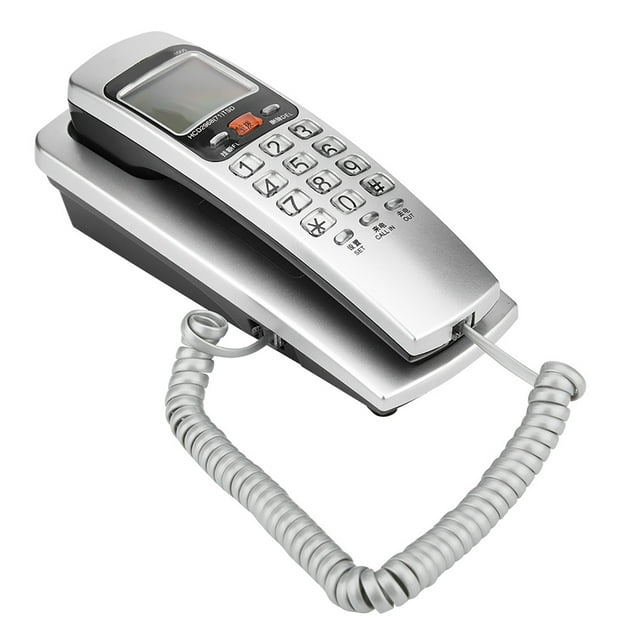 Richer-R FSK / DTMF Teléfono fijoPared Montado Teléfono para Oficina/HogarTeléfono con Cable de Montaje en Pared con Botón de
