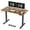 Brown, variant on SONGMY Electric Standing Desk, 39 x 24 Inches Height Adjustable Desk with Removable Casters, Home Office Computer Desk (Carbon Black)