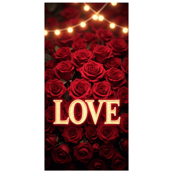 Valentine Roses Love Backdrop Romantic Decorative Banner Party Celebration Wedding Background Anniversary Event Photography Props