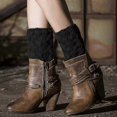 thumbnail image 3 of 4 Pairs Womens Boot Socks Winter Warm Boot Cuffs Topper Socks, 3 of 4