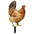 thumbnail image 2 of Brixlen Realistic Hen Acrylic Garden Stake, Lifelike Chicken Yard Art Sign, Weatherproof Animal Ornament for Backyard Patio Lawn Farm Landscape Decoration, 2 of 5