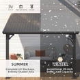 thumbnail image 5 of AECOJOY 10x10 Outdoor Hardtop Gazebo Adjustable Height (6.5-9.8Ft) Pergola for Patio, Large Wall Mounted Metal Lean to Pergolas and Gazebos Clearance, Heavy Duty Awnings with Patio Roof, 5 of 7