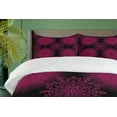 thumbnail image 4 of Ambesonne Purple Mandala Duvet Cover Sets, Psychedelic Boho, 2-King, Maroon Magenta, 4 of 7