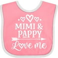 thumbnail image 3 of Inktastic Mimi and Pappy Love Me Boys or Girls Baby Bib, 3 of 4