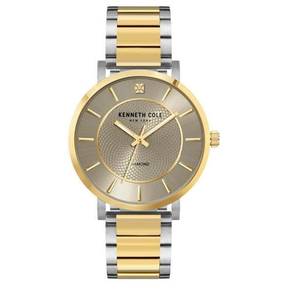 Kenneth Cole New York KC51027021B Diamond Men's Watch Two-Tone Steel Bracelet