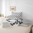 thumbnail image 6 of Manfei White Black 7-Piece Twin Bedding Sets,Modern Geometric Art Bedding Comforter Set,Boho bohemian Flower Sheet Sets For Adults,Microfiber Bedroom Decor Reversible, 6 of 8