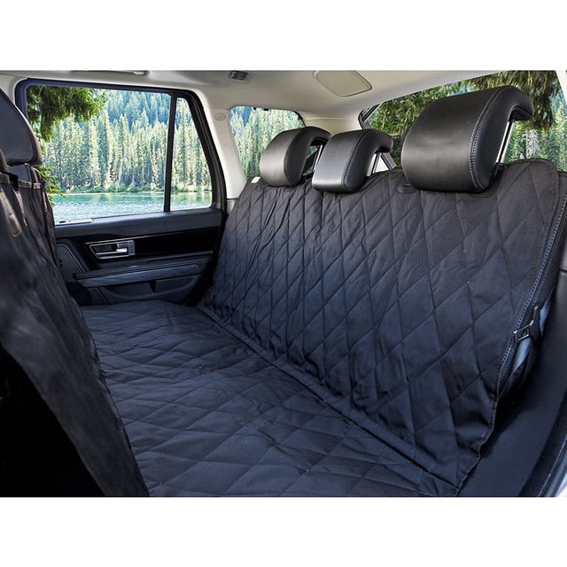 WASHWEPE Pet Seat Covers for Dogs Heavy Duty Waterproof Black Oxford Cloth Easy Installation