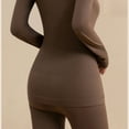 thumbnail image 6 of QSAWXQZ Women's 2PC Thermal Long Underwear Top and Leggings Set Crew Neck Long Sleeve Seamless Stretch Winter Base Layer for Cold Weather XL, 6 of 6