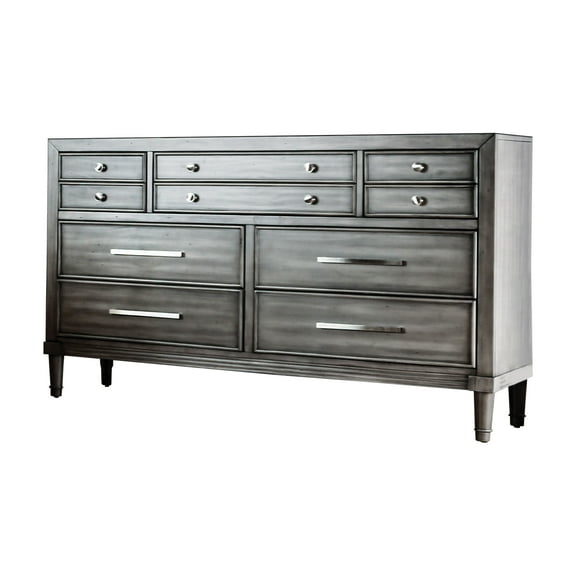 Furniture of America Ayana Transitional 7-Drawer Dresser, Gray