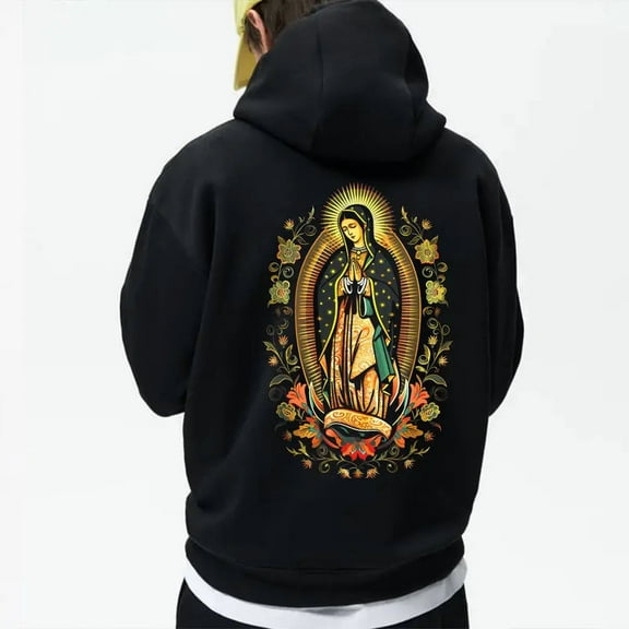 Our Lady of Guadalupe Hoodie – Catholic Faith Crewneck, Saint Mary Mexican Style Hoodie , Meaningful Gift for Believers
