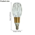 thumbnail image 2 of Bombilla LED E12, 5 W (Equivalente a 40 W), 500 Lm sin Regulable, Luz Cálida de 3000 K/luz Solar de 6000 K, Utilizada para Lámparas de Escritorio, Lámparas de Cristal y Lámparas de Araña., 2 of 6