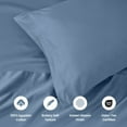 thumbnail image 5 of Superior 1000 Thread Count Egyptian Cotton Sheet Set, Deep Pocket Sheets, California King, Medium Blue, 5 of 13