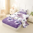 thumbnail image 2 of Erosebridal Purple Butterfly Twin Sheet Sets for Girl, Spring Tree Bedding, 3pcs, 2 of 5