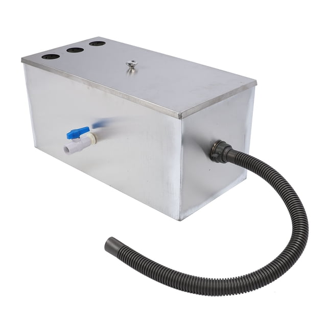 Grease Interceptor Trap, Commercial Grease Interceptor Stainless Steel for Kitchen Restaurant