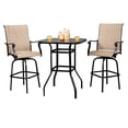 thumbnail image 5 of Ktaxon 40" Patio Dining Table, Bar Height Table with Tempered Glass Top, Square Table for Outdoor and Indoor, Porch, Deck, Yard, Black Frame, 5 of 7