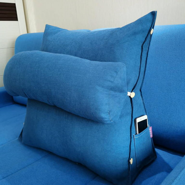 17.7 Wedge Lumbar Support Back Cushion Pillow, Sofa Bed Office