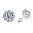 thumbnail image 2 of 2cttw Moissanite Hypoallergenic Earrings D Color VVS1 clarity Sterling Silver Diamond Earrings Studs Moissanite Earrings for Women Men with Certificate, 2 of 9