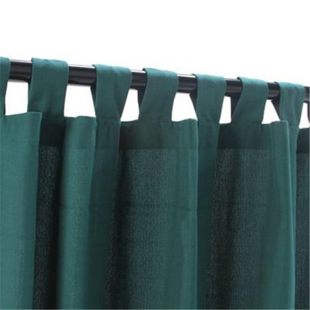 Outdoor Curtains CUR108EM 54 in. x 108 in. WeatherSmart Outdoor Curtain with Tabs - Emerald Green