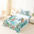 thumbnail image 5 of Manfei Cartoon Sea Turtle Twin Sheets,Calm Ocean Plant Bedding,Green,3 Pieces,1 Fitted Sheet and 1 Pillowcase, 5 of 7
