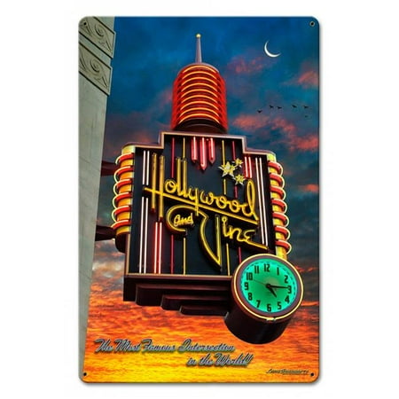 

Hollywood & Vine Satin Metal Sign