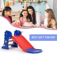 thumbnail image 4 of Kids Slide for Indoor and Outdoor, Freestanding Slide for Toddler Playground Slipping Slide Climber Toy Playset with Basketball Hoop & Ball, 4 of 5