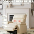 thumbnail image 2 of Aoile Recliner Chair with Massage and Heat, Oversized Swivel Rocking Chair W/Side Pocket for Living Rooms, Bedrooms, Nurseries （41.7"W/Beige), 2 of 8