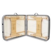 Saloniture Portable Basic Folding Massage Table – Light Gray