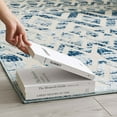 thumbnail image 6 of Modway Reflect 63x90.5" Tamako Diamond Chevron Moroccan Trellis Rug - Ivory/Blue, 6 of 7