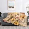 thumbnail image 2 of Naloa Vintage Floral Butterfly Collage Flannel Fleece Throw Blanket for Bed Couch, Thick Blanket - All Seasons Suitable for Women, Men and Kids-60"x50", 2 of 6