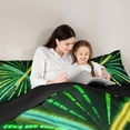thumbnail image 5 of Manfei Green Yellow Lightsaber Bedding Comforter Set,Abstract Geometric Stripe Twin Comforter Sets,Modern Fashion Games Bedding Set For Boys,Ultra Soft Home Decor Reversible,2pcs, 5 of 8