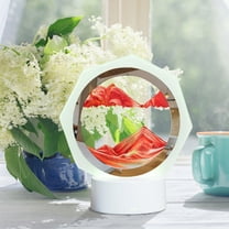 Latrodar Moving Sand Art, 6.69in 360° Rotating Hourglass Decoration, Upgraded amp Decoration（10ml） Red 12x7.6 Inch Home Decor