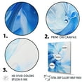 thumbnail image 3 of Designart "Swirling Blue Wave Spiral" Abstract Spirals Picture Framed Canvas Art Print, 3 of 5