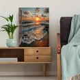 thumbnail image 5 of Ocean Beach Window Sunset Canvas Print, Modern Window View Art, Ready To Hang Coastal Home Wall Decor, 5 of 8