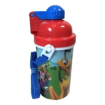 Mickey Mouse Canteen Water Bottle 12oz Popup Lid & Shoulder Strap