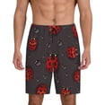 thumbnail image 1 of Vsdgher Shorts de Pyjama pour Hommes Imprimé Coccinelles Rouges Bas de Détente Shorts de Sommeil Taille Élastique Shorts de Pyjama Légers avec Poches-TG, 1 of 6