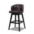 thumbnail image 2 of Home Square 30" Faux Leather Low Back Bar Stool in Vintage Brown - Set of 3, 2 of 11