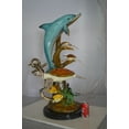 thumbnail image 3 of Nifao Dolphin with Turtles Outdoor Fountain Statue, Bronze Garden Water Feature Sculpture for Patio & Yard – Garden Outdoor Decor Sculpture, 24"L x 34"W x 36"H, 3 of 11