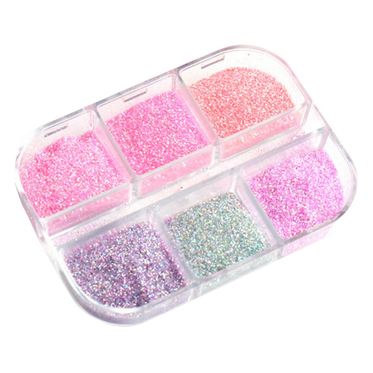 12Pcs Pink Nail Glitter Powder Set Dip Powder Shiny Red Pink Sugar
