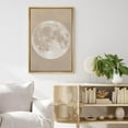 thumbnail image 4 of IDEA4WALL Framed Canvas Wall Art Full Moon Minimalist Beige Toned Lunar Astronomical Photography Print Rustic Minimal Planet Modern Art Relax/Calm for Living Room, Bedroom, Office - 24"x36" Natural, 4 of 5