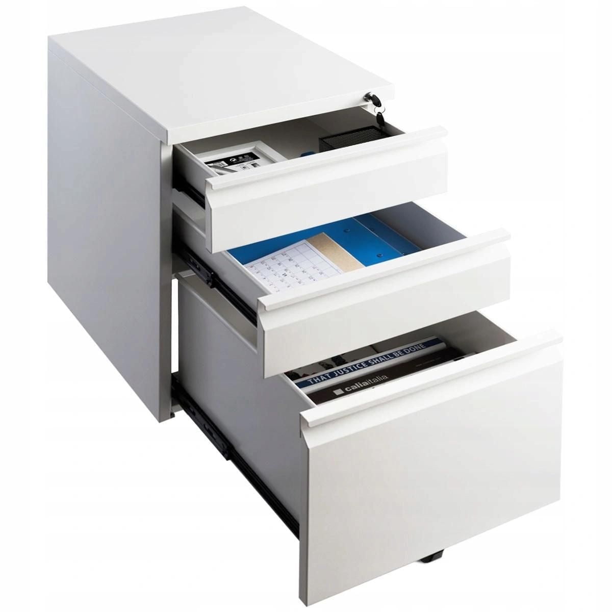 Classeur Mobile à Roulettes TygerClaw à 3 Tiroirs avec Serrure