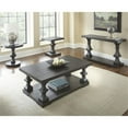 thumbnail image 4 of Bowery Hill 22" Round Wood Pedestal End Table in Ebony Black, 4 of 4