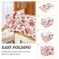 thumbnail image 4 of BZSMCE Storage Bin Cube Organizer Basket with Flip-Top Lid Crimson Floral Printed, 4 of 7