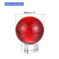 thumbnail image 2 of Uxcell 50mm/2" K9 Crystal Ball Decorative Ball with Gift Box and Crystal Stand Red 1 Set, 2 of 5